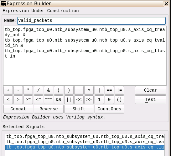 Expression Builder View
