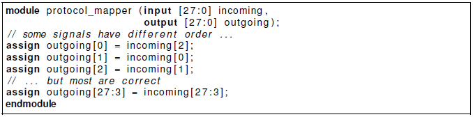 The Protocol Mapper written in Verilog